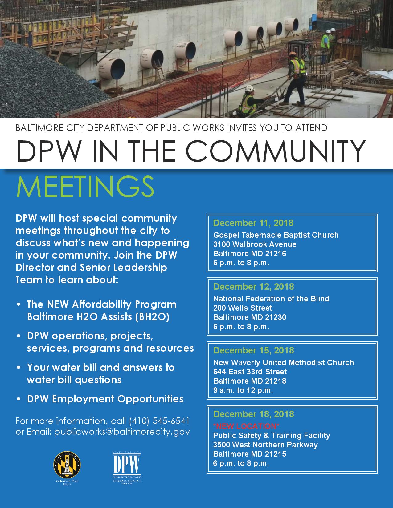 DPW in the Community Meetings 